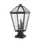 Z-Lite Talbot 3 Light Outdoor Pier Mounted Fixture, Oil Rubbed Bronze And Seedy 579PHXLS-SQPM-ORB - alternate 1
